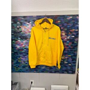 Billie Eilish Hit Me Hard and Soft Tour Yellow Zip Up Hoodie Men's Size L